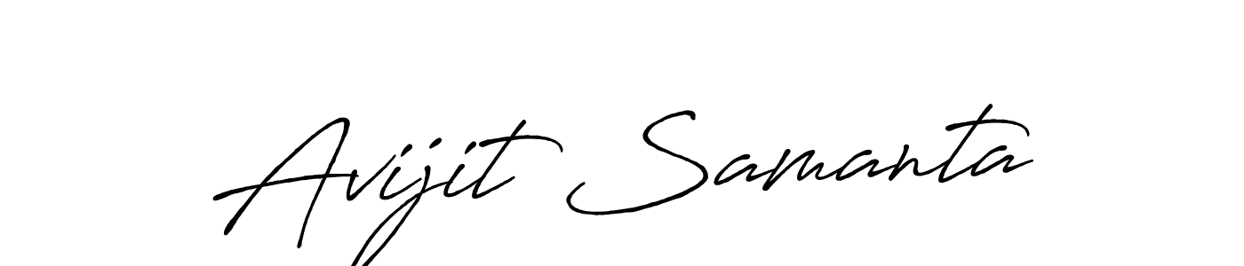 How to make Avijit Samanta name signature. Use Antro_Vectra_Bolder style for creating short signs online. This is the latest handwritten sign. Avijit Samanta signature style 7 images and pictures png