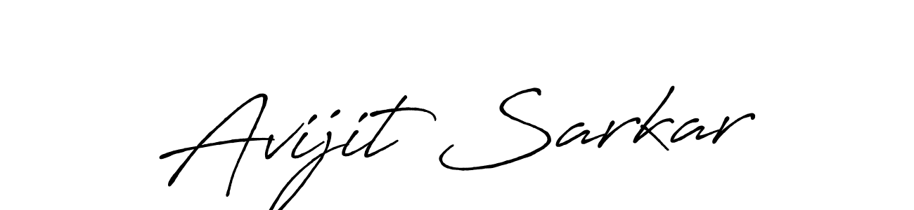 Create a beautiful signature design for name Avijit Sarkar. With this signature (Antro_Vectra_Bolder) fonts, you can make a handwritten signature for free. Avijit Sarkar signature style 7 images and pictures png