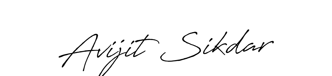 Make a beautiful signature design for name Avijit Sikdar. With this signature (Antro_Vectra_Bolder) style, you can create a handwritten signature for free. Avijit Sikdar signature style 7 images and pictures png