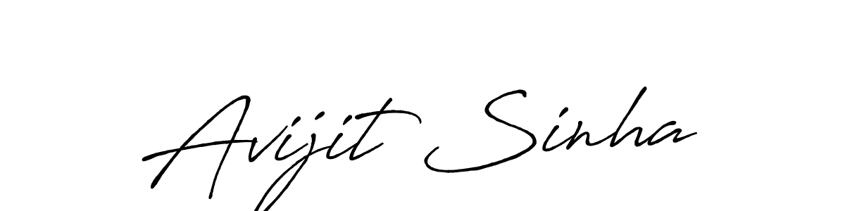 Avijit Sinha stylish signature style. Best Handwritten Sign (Antro_Vectra_Bolder) for my name. Handwritten Signature Collection Ideas for my name Avijit Sinha. Avijit Sinha signature style 7 images and pictures png