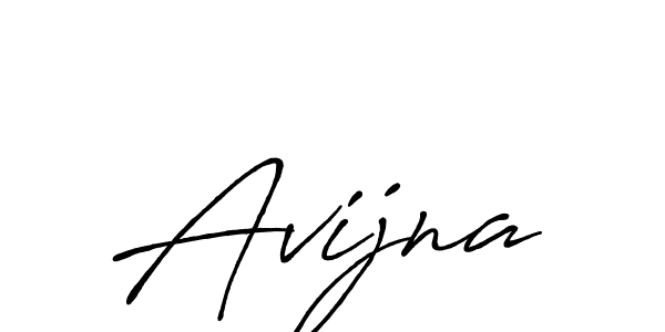 Use a signature maker to create a handwritten signature online. With this signature software, you can design (Antro_Vectra_Bolder) your own signature for name Avijna. Avijna signature style 7 images and pictures png