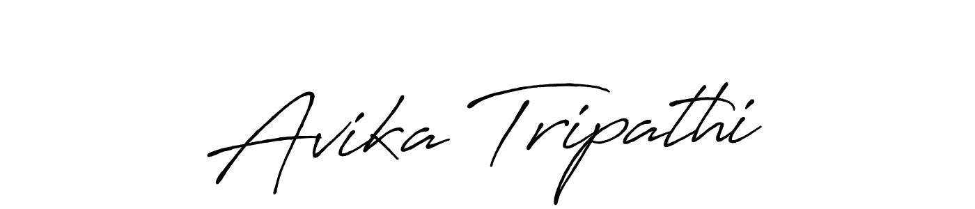 Avika Tripathi stylish signature style. Best Handwritten Sign (Antro_Vectra_Bolder) for my name. Handwritten Signature Collection Ideas for my name Avika Tripathi. Avika Tripathi signature style 7 images and pictures png