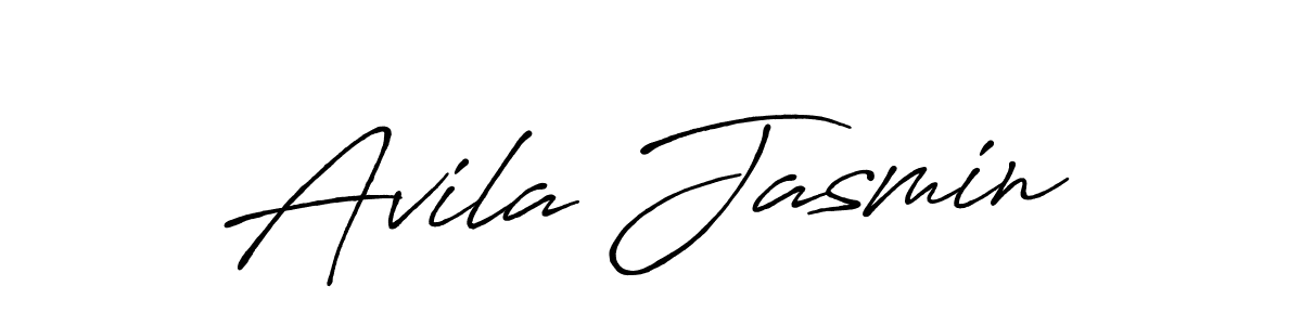 Antro_Vectra_Bolder is a professional signature style that is perfect for those who want to add a touch of class to their signature. It is also a great choice for those who want to make their signature more unique. Get Avila Jasmin name to fancy signature for free. Avila Jasmin signature style 7 images and pictures png