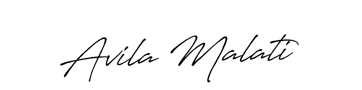 This is the best signature style for the Avila Malati name. Also you like these signature font (Antro_Vectra_Bolder). Mix name signature. Avila Malati signature style 7 images and pictures png