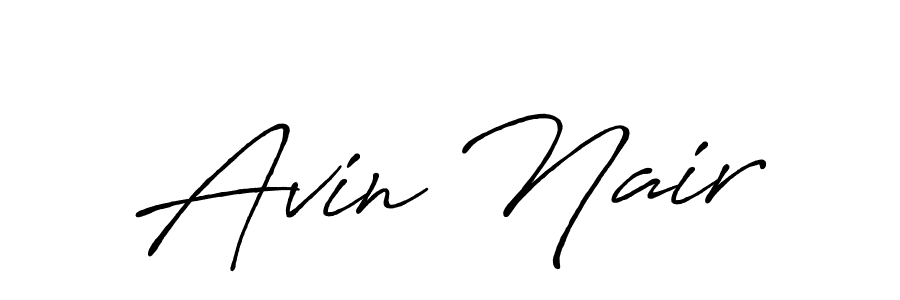 Design your own signature with our free online signature maker. With this signature software, you can create a handwritten (Antro_Vectra_Bolder) signature for name Avin Nair. Avin Nair signature style 7 images and pictures png