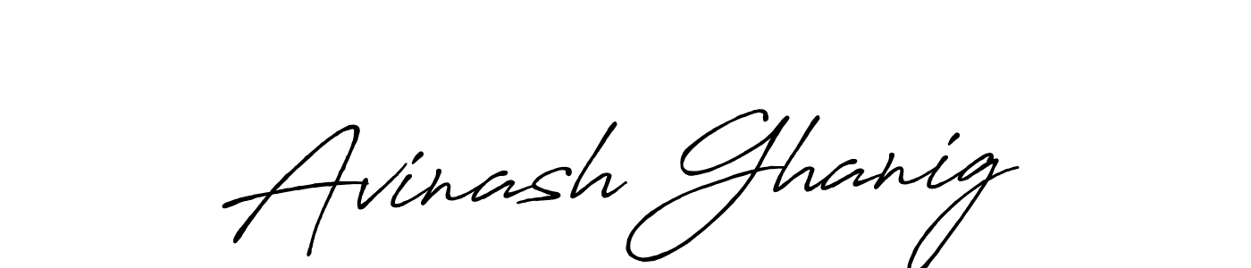 Design your own signature with our free online signature maker. With this signature software, you can create a handwritten (Antro_Vectra_Bolder) signature for name Avinash Ghanig. Avinash Ghanig signature style 7 images and pictures png