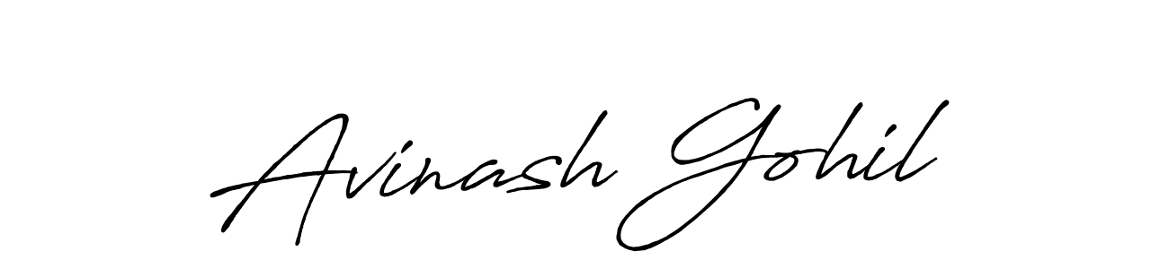 Design your own signature with our free online signature maker. With this signature software, you can create a handwritten (Antro_Vectra_Bolder) signature for name Avinash Gohil. Avinash Gohil signature style 7 images and pictures png