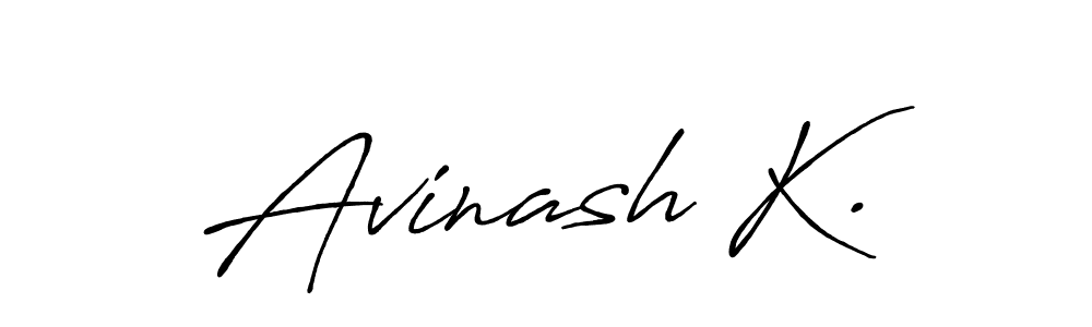Make a beautiful signature design for name Avinash K.. With this signature (Antro_Vectra_Bolder) style, you can create a handwritten signature for free. Avinash K. signature style 7 images and pictures png