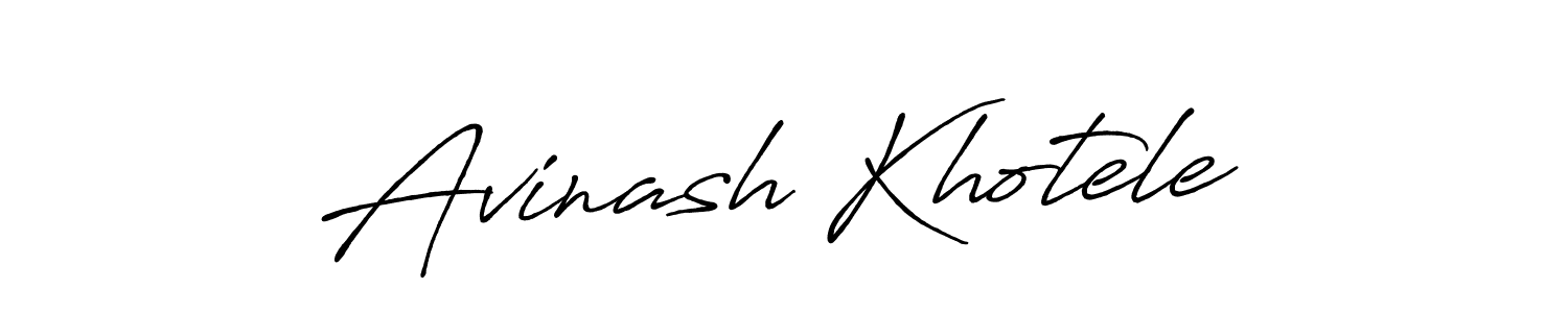 Design your own signature with our free online signature maker. With this signature software, you can create a handwritten (Antro_Vectra_Bolder) signature for name Avinash Khotele. Avinash Khotele signature style 7 images and pictures png