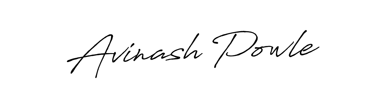 Make a beautiful signature design for name Avinash Powle. With this signature (Antro_Vectra_Bolder) style, you can create a handwritten signature for free. Avinash Powle signature style 7 images and pictures png