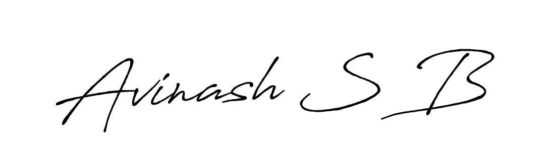 Design your own signature with our free online signature maker. With this signature software, you can create a handwritten (Antro_Vectra_Bolder) signature for name Avinash S B. Avinash S B signature style 7 images and pictures png