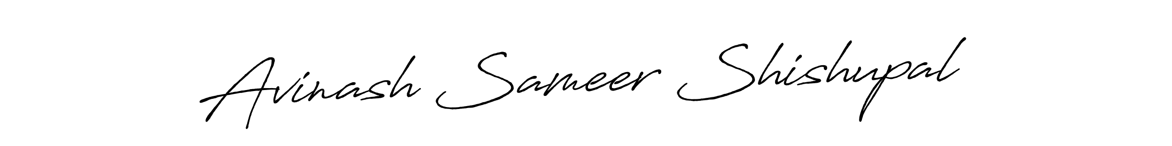 Create a beautiful signature design for name Avinash Sameer Shishupal. With this signature (Antro_Vectra_Bolder) fonts, you can make a handwritten signature for free. Avinash Sameer Shishupal signature style 7 images and pictures png