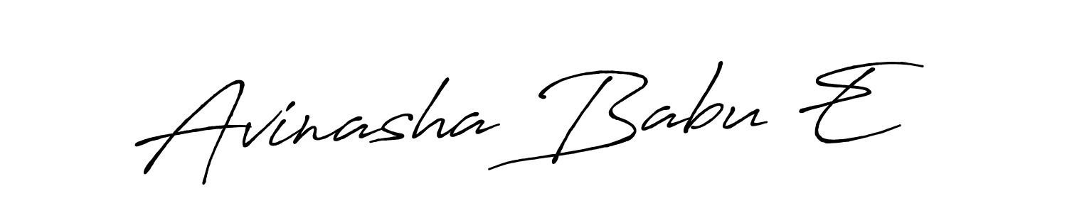 Avinasha Babu E stylish signature style. Best Handwritten Sign (Antro_Vectra_Bolder) for my name. Handwritten Signature Collection Ideas for my name Avinasha Babu E. Avinasha Babu E signature style 7 images and pictures png