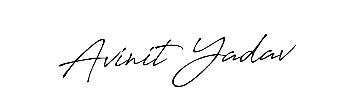 Make a beautiful signature design for name Avinit Yadav. With this signature (Antro_Vectra_Bolder) style, you can create a handwritten signature for free. Avinit Yadav signature style 7 images and pictures png