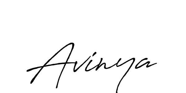 Make a beautiful signature design for name Avinya. With this signature (Antro_Vectra_Bolder) style, you can create a handwritten signature for free. Avinya signature style 7 images and pictures png