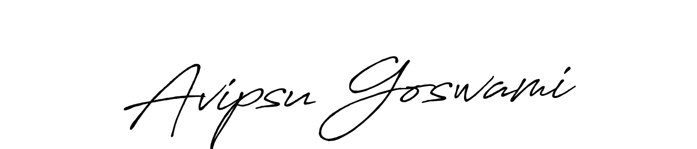 How to make Avipsu Goswami name signature. Use Antro_Vectra_Bolder style for creating short signs online. This is the latest handwritten sign. Avipsu Goswami signature style 7 images and pictures png