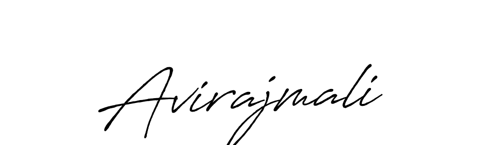 Use a signature maker to create a handwritten signature online. With this signature software, you can design (Antro_Vectra_Bolder) your own signature for name Avirajmali. Avirajmali signature style 7 images and pictures png