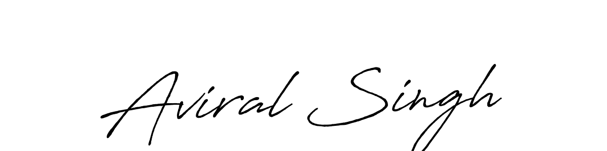 How to make Aviral Singh name signature. Use Antro_Vectra_Bolder style for creating short signs online. This is the latest handwritten sign. Aviral Singh signature style 7 images and pictures png