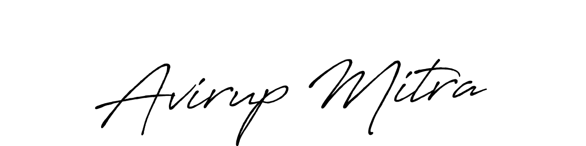 The best way (Antro_Vectra_Bolder) to make a short signature is to pick only two or three words in your name. The name Avirup Mitra include a total of six letters. For converting this name. Avirup Mitra signature style 7 images and pictures png