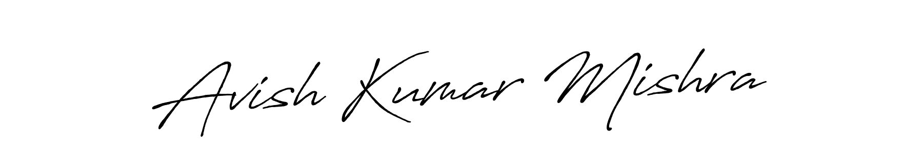 Make a beautiful signature design for name Avish Kumar Mishra. With this signature (Antro_Vectra_Bolder) style, you can create a handwritten signature for free. Avish Kumar Mishra signature style 7 images and pictures png