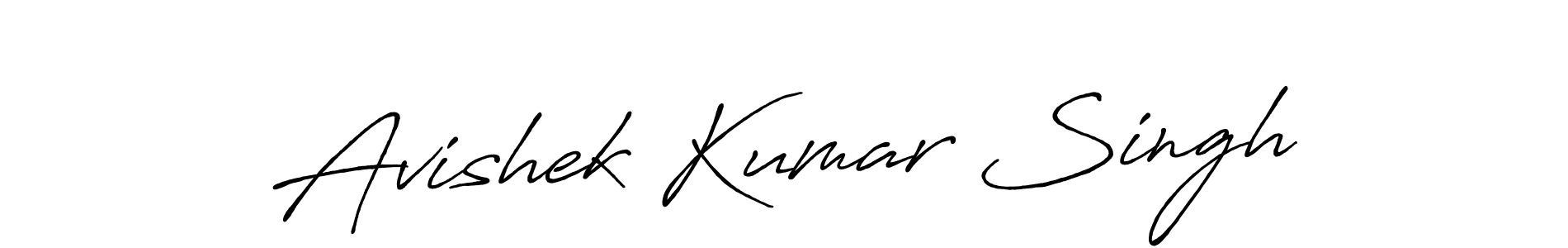 Make a beautiful signature design for name Avishek Kumar Singh. With this signature (Antro_Vectra_Bolder) style, you can create a handwritten signature for free. Avishek Kumar Singh signature style 7 images and pictures png