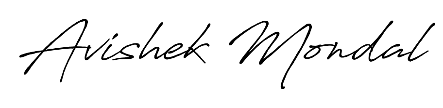 How to make Avishek Mondal name signature. Use Antro_Vectra_Bolder style for creating short signs online. This is the latest handwritten sign. Avishek Mondal signature style 7 images and pictures png