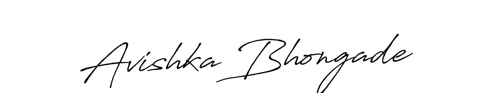 Use a signature maker to create a handwritten signature online. With this signature software, you can design (Antro_Vectra_Bolder) your own signature for name Avishka Bhongade. Avishka Bhongade signature style 7 images and pictures png