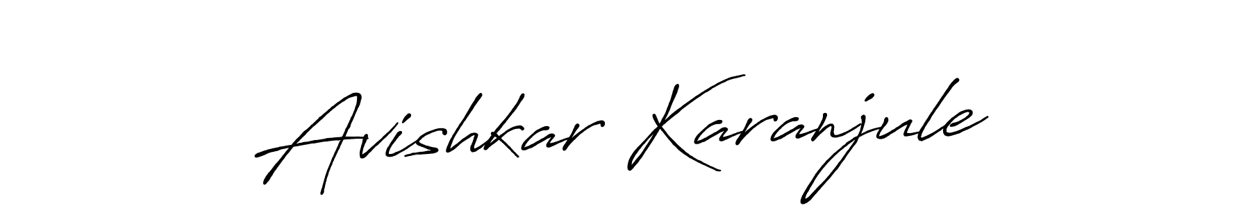 Avishkar Karanjule stylish signature style. Best Handwritten Sign (Antro_Vectra_Bolder) for my name. Handwritten Signature Collection Ideas for my name Avishkar Karanjule. Avishkar Karanjule signature style 7 images and pictures png