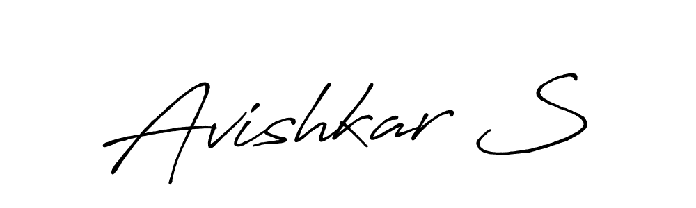 Avishkar S stylish signature style. Best Handwritten Sign (Antro_Vectra_Bolder) for my name. Handwritten Signature Collection Ideas for my name Avishkar S. Avishkar S signature style 7 images and pictures png