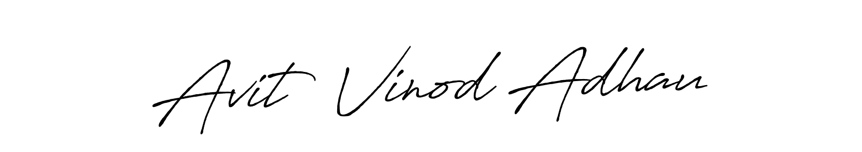 Also You can easily find your signature by using the search form. We will create Avit  Vinod Adhau name handwritten signature images for you free of cost using Antro_Vectra_Bolder sign style. Avit  Vinod Adhau signature style 7 images and pictures png