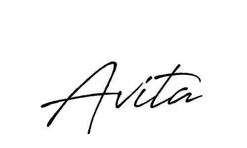 How to make Avita name signature. Use Antro_Vectra_Bolder style for creating short signs online. This is the latest handwritten sign. Avita signature style 7 images and pictures png