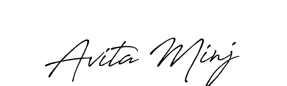 Make a beautiful signature design for name Avita Minj. Use this online signature maker to create a handwritten signature for free. Avita Minj signature style 7 images and pictures png