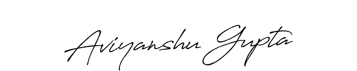 Make a beautiful signature design for name Aviyanshu Gupta. With this signature (Antro_Vectra_Bolder) style, you can create a handwritten signature for free. Aviyanshu Gupta signature style 7 images and pictures png