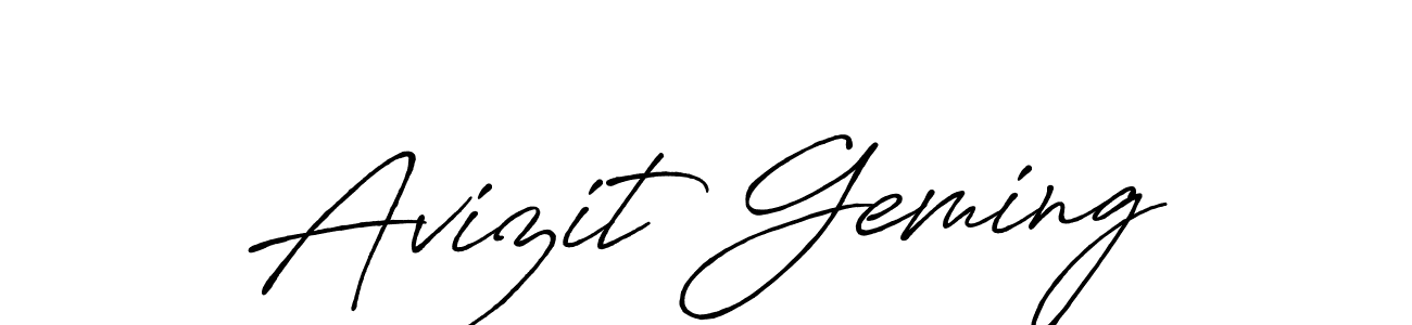 You can use this online signature creator to create a handwritten signature for the name Avizit Geming. This is the best online autograph maker. Avizit Geming signature style 7 images and pictures png