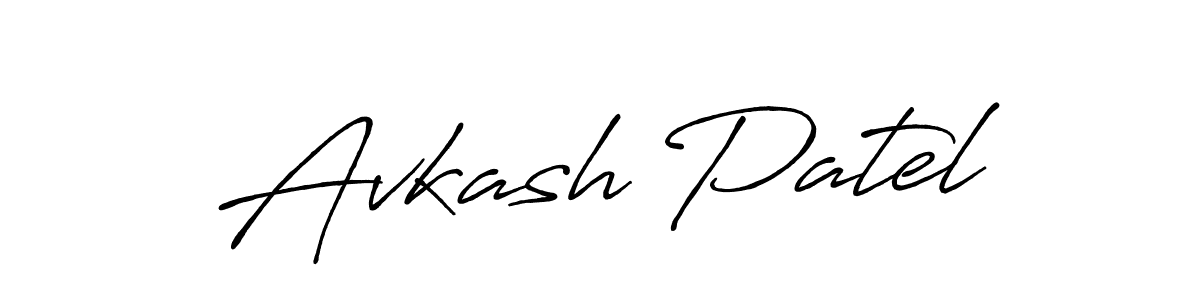 The best way (Antro_Vectra_Bolder) to make a short signature is to pick only two or three words in your name. The name Avkash Patel include a total of six letters. For converting this name. Avkash Patel signature style 7 images and pictures png
