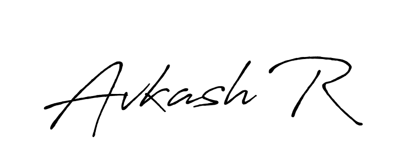 Create a beautiful signature design for name Avkash R. With this signature (Antro_Vectra_Bolder) fonts, you can make a handwritten signature for free. Avkash R signature style 7 images and pictures png