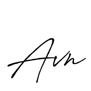 Design your own signature with our free online signature maker. With this signature software, you can create a handwritten (Antro_Vectra_Bolder) signature for name Avn. Avn signature style 7 images and pictures png