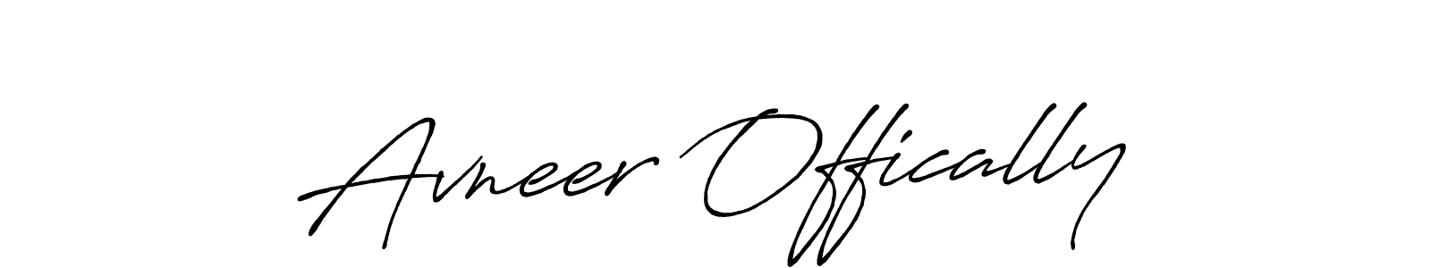 Use a signature maker to create a handwritten signature online. With this signature software, you can design (Antro_Vectra_Bolder) your own signature for name Avneer Offically. Avneer Offically signature style 7 images and pictures png