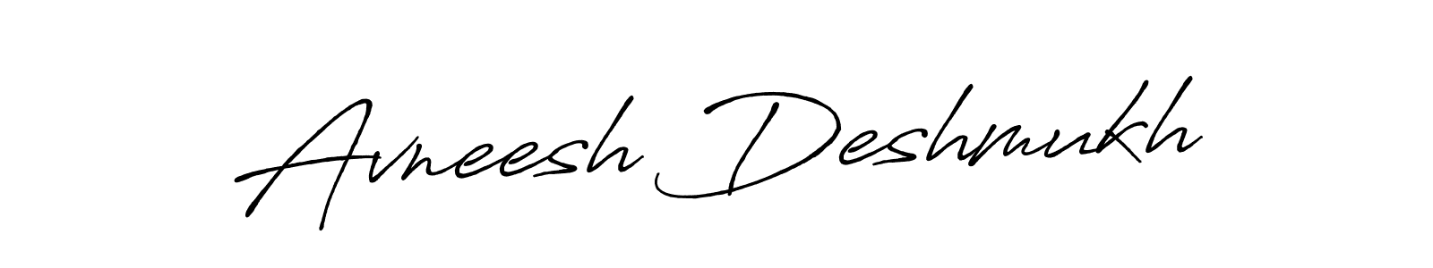 Also we have Avneesh Deshmukh name is the best signature style. Create professional handwritten signature collection using Antro_Vectra_Bolder autograph style. Avneesh Deshmukh signature style 7 images and pictures png