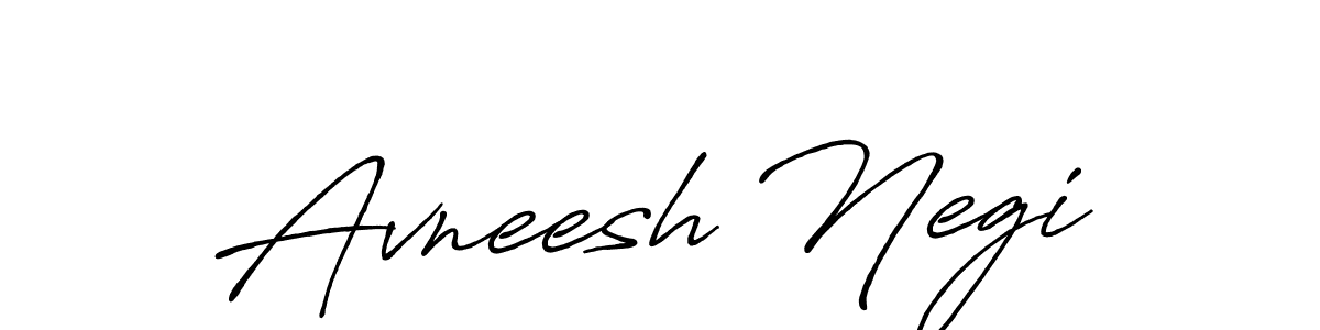 Use a signature maker to create a handwritten signature online. With this signature software, you can design (Antro_Vectra_Bolder) your own signature for name Avneesh Negi. Avneesh Negi signature style 7 images and pictures png