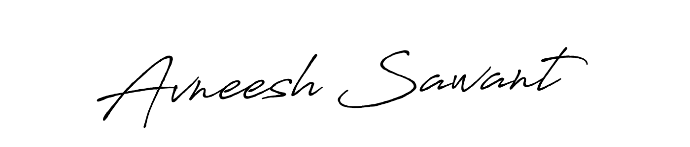 Create a beautiful signature design for name Avneesh Sawant. With this signature (Antro_Vectra_Bolder) fonts, you can make a handwritten signature for free. Avneesh Sawant signature style 7 images and pictures png