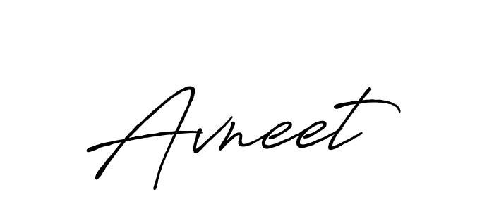 How to make Avneet  name signature. Use Antro_Vectra_Bolder style for creating short signs online. This is the latest handwritten sign. Avneet  signature style 7 images and pictures png