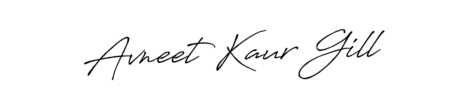 It looks lik you need a new signature style for name Avneet Kaur Gill. Design unique handwritten (Antro_Vectra_Bolder) signature with our free signature maker in just a few clicks. Avneet Kaur Gill signature style 7 images and pictures png