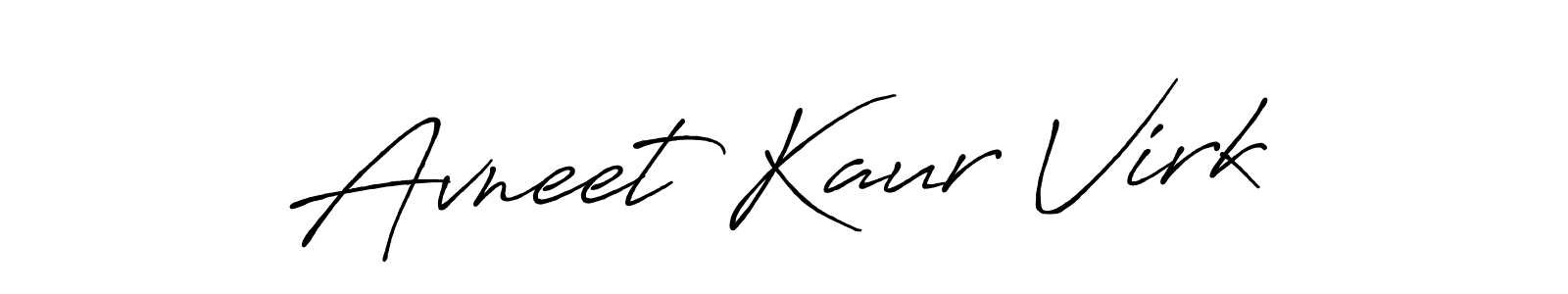 You should practise on your own different ways (Antro_Vectra_Bolder) to write your name (Avneet Kaur Virk) in signature. don't let someone else do it for you. Avneet Kaur Virk signature style 7 images and pictures png