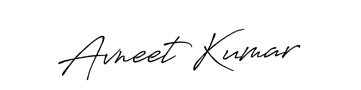 Use a signature maker to create a handwritten signature online. With this signature software, you can design (Antro_Vectra_Bolder) your own signature for name Avneet Kumar. Avneet Kumar signature style 7 images and pictures png