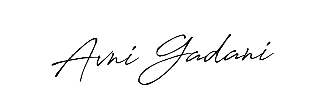 Also You can easily find your signature by using the search form. We will create Avni Gadani name handwritten signature images for you free of cost using Antro_Vectra_Bolder sign style. Avni Gadani signature style 7 images and pictures png