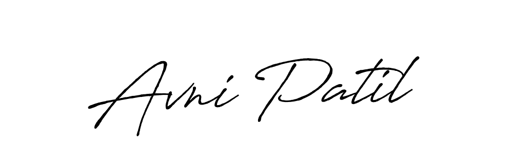 How to make Avni Patil signature? Antro_Vectra_Bolder is a professional autograph style. Create handwritten signature for Avni Patil name. Avni Patil signature style 7 images and pictures png