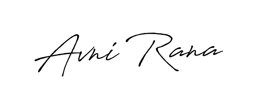 You can use this online signature creator to create a handwritten signature for the name Avni Rana. This is the best online autograph maker. Avni Rana signature style 7 images and pictures png