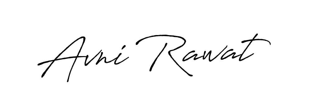 Design your own signature with our free online signature maker. With this signature software, you can create a handwritten (Antro_Vectra_Bolder) signature for name Avni Rawat. Avni Rawat signature style 7 images and pictures png