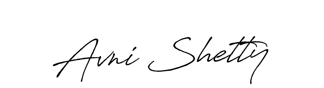 Avni Shetty stylish signature style. Best Handwritten Sign (Antro_Vectra_Bolder) for my name. Handwritten Signature Collection Ideas for my name Avni Shetty. Avni Shetty signature style 7 images and pictures png